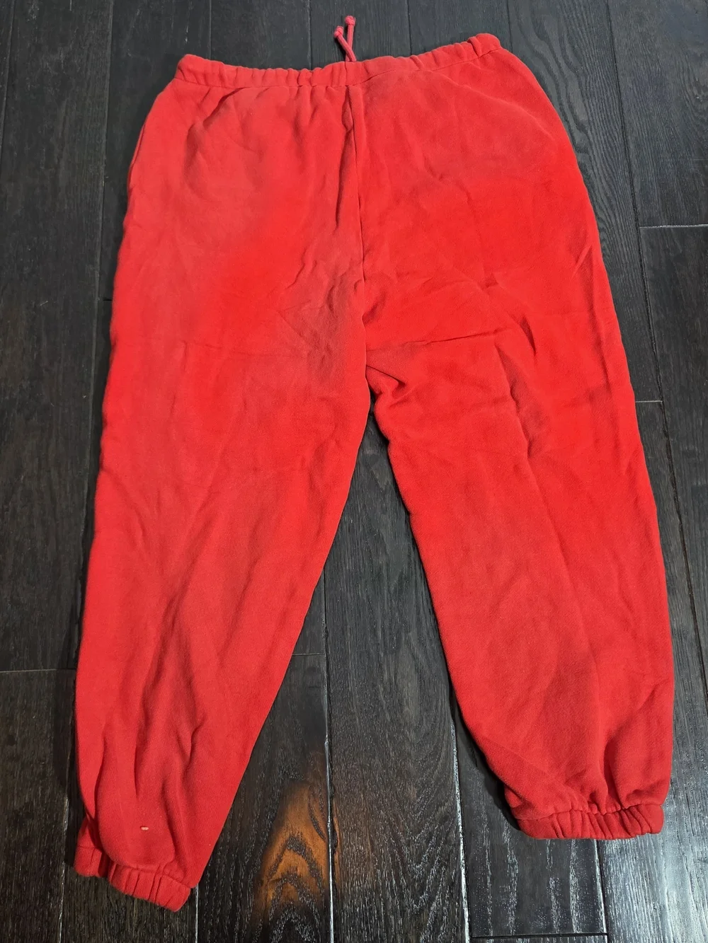 Adidas Red Soft Trefoil Swearpant Joggers Size Large Vintage